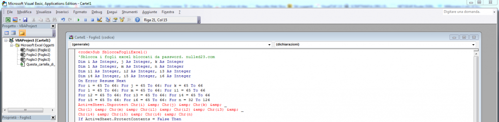 Come sbloccare un file Excel